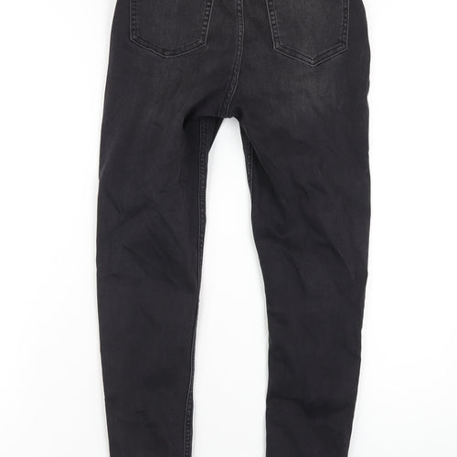 F&F Womens Black Cotton Skinny Jeans Size 10 L27 in Regular Zip