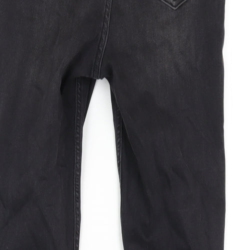 F&F Womens Black Cotton Skinny Jeans Size 10 L27 in Regular Zip