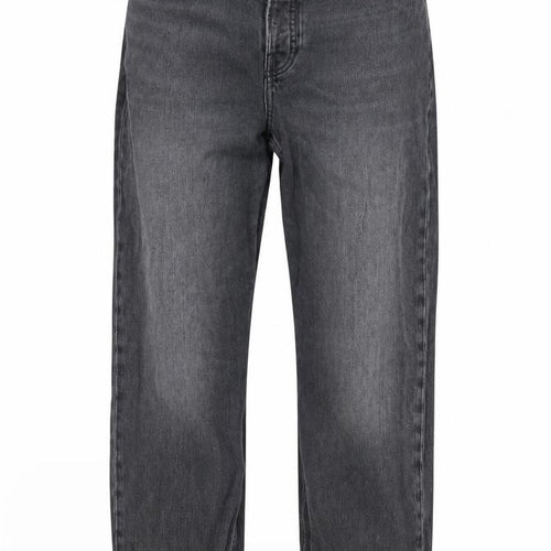 Topshop Womens Grey Cotton Straight Jeans Size 26 in L32 in Regular Button