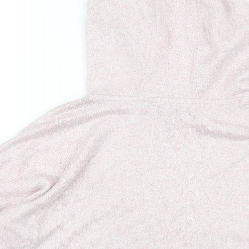 Marks and Spencer Girls Pink Vinyl Pullover Hoodie Size 10-11 Years Pullover