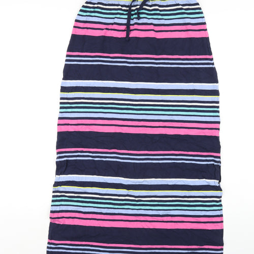 Crew Clothing Womens Multicoloured Striped Viscose Maxi Skirt Size 10