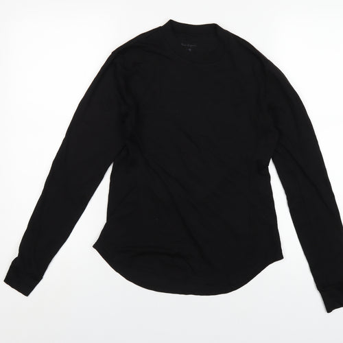 Uniqlo Womens Black Acrylic Basic T-Shirt Size XS Round Neck