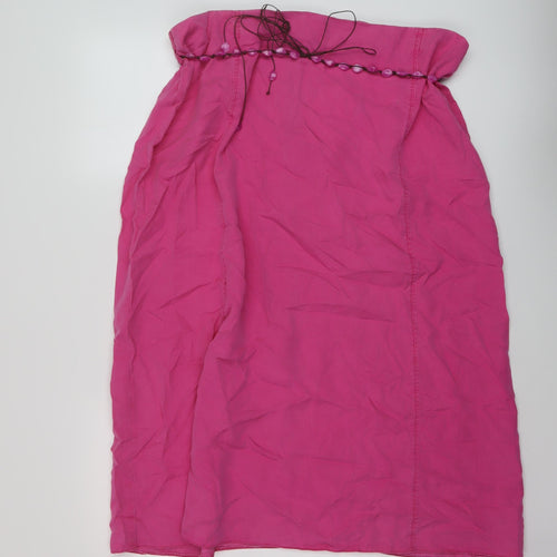 Ann Harvey Womens Pink Lyocell A-Line Skirt Size 20 Zip