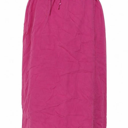 Ann Harvey Womens Pink Lyocell A-Line Skirt Size 20 Zip