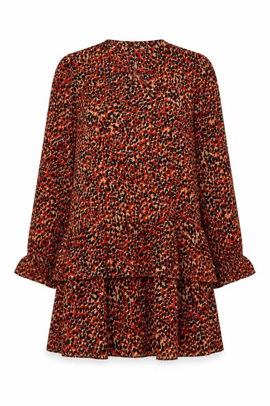 Front view of IVIVI women’s red polyester a-line, size L, v-neck zip