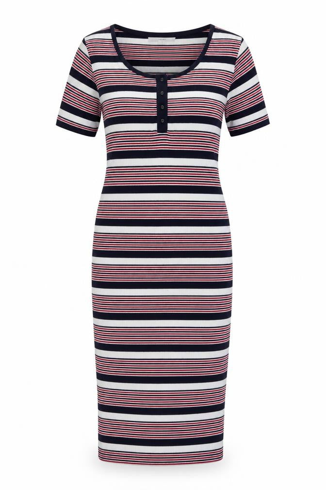 Next Womens Multicoloured Striped Polyester Bodycon Size 10 Round Neck Pullover