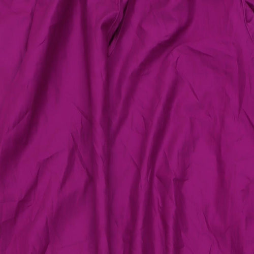 H&M Womens Purple Cotton A-Line Size M Round Neck Tie