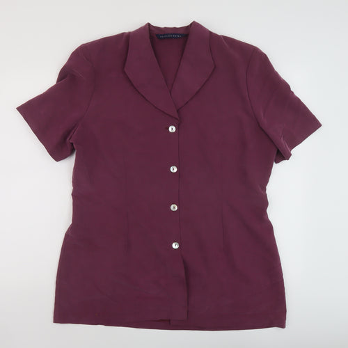 Fashion Extra Womens Purple Modal Basic Blouse Size 18 V-Neck