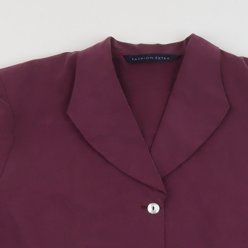 Fashion Extra Womens Purple Modal Basic Blouse Size 18 V-Neck