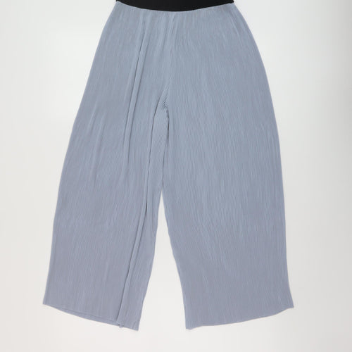 Zara Womens Blue Polyester Trousers Size XS L23 in Regular