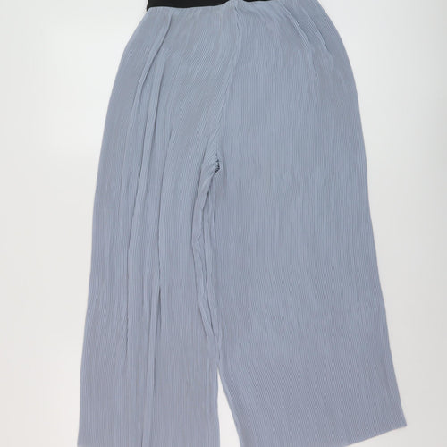 Zara Womens Blue Polyester Trousers Size XS L23 in Regular