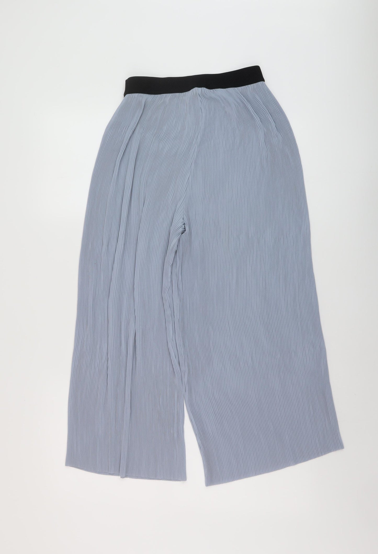 Zara Womens Blue Polyester Trousers Size XS L23 in Regular