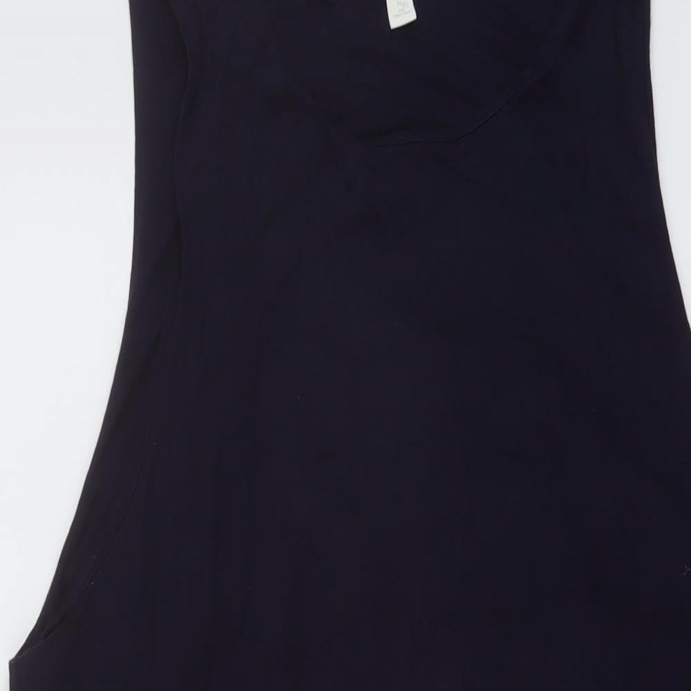 H&M Womens Blue Viscose A-Line Size XL Round Neck Pullover