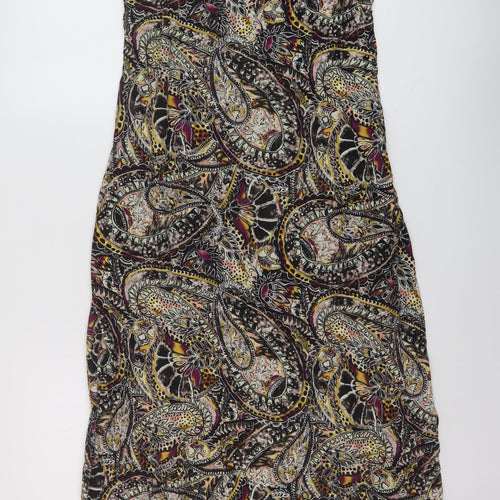 Nexty Womens Multicoloured Geometric Viscose A-Line Size 8 Square Neck Pullover