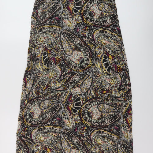 Nexty Womens Multicoloured Geometric Viscose A-Line Size 8 Square Neck Pullover