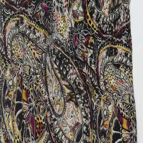 Nexty Womens Multicoloured Geometric Viscose A-Line Size 8 Square Neck Pullover