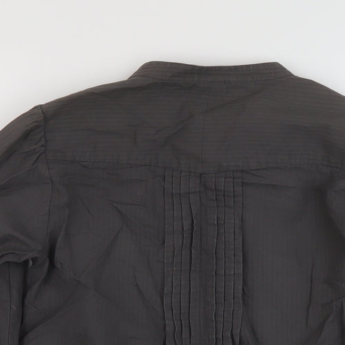 Gap Womens Grey Cotton Basic Blouse Size 6 V-Neck