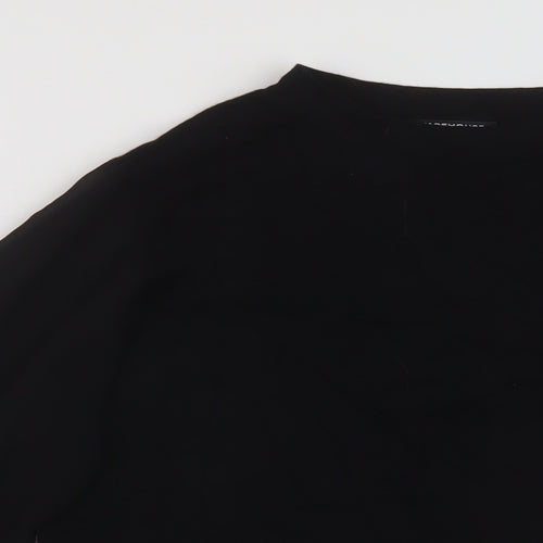 Warehouse Womens Black Mock Neck Viscose Pullover Jumper Size 6