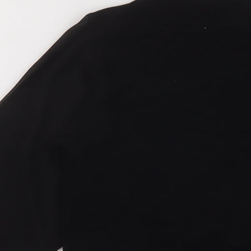 Warehouse Womens Black Mock Neck Viscose Pullover Jumper Size 6
