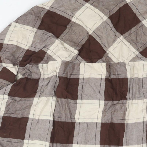 Divided by H&M Womens Brown Cotton Basic Button-Up Size M Collared