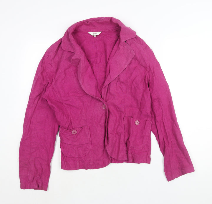 NEXT Womens Purple Jacket Blazer Size 14 Button