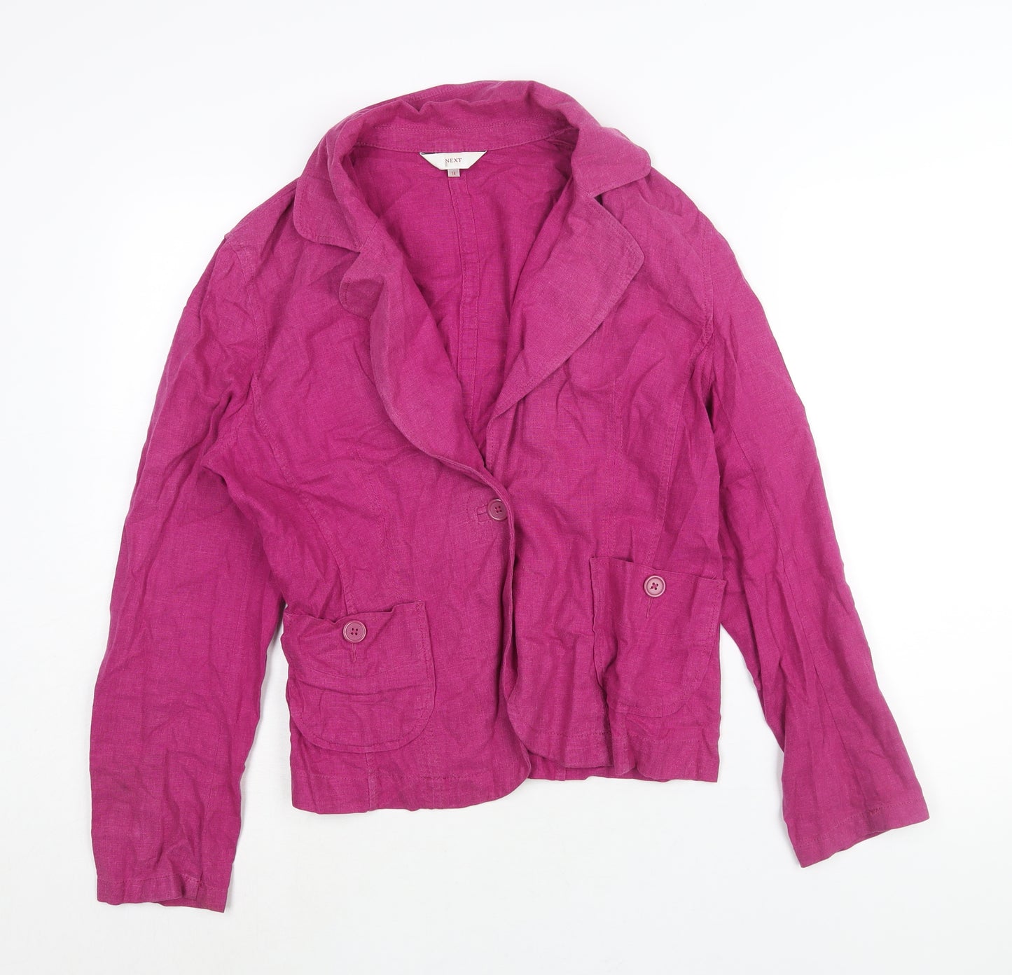 NEXT Womens Purple Jacket Blazer Size 14 Button
