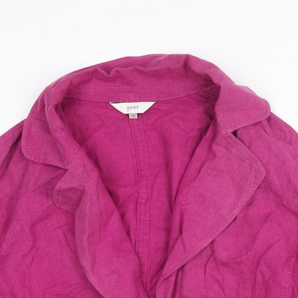 NEXT Womens Purple Jacket Blazer Size 14 Button