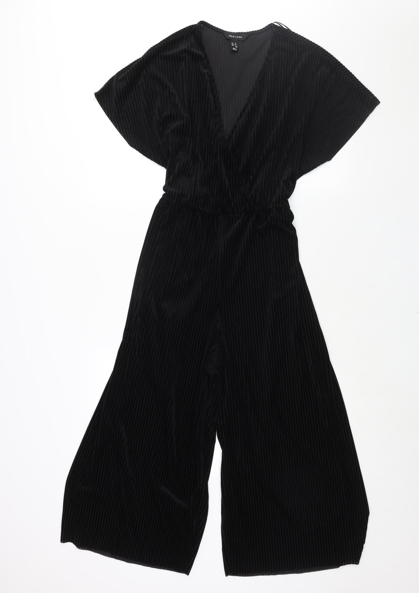 New Look Womens Black Polyester Jumpsuit One-Piece Size 12 L21 in Pullover - Belted