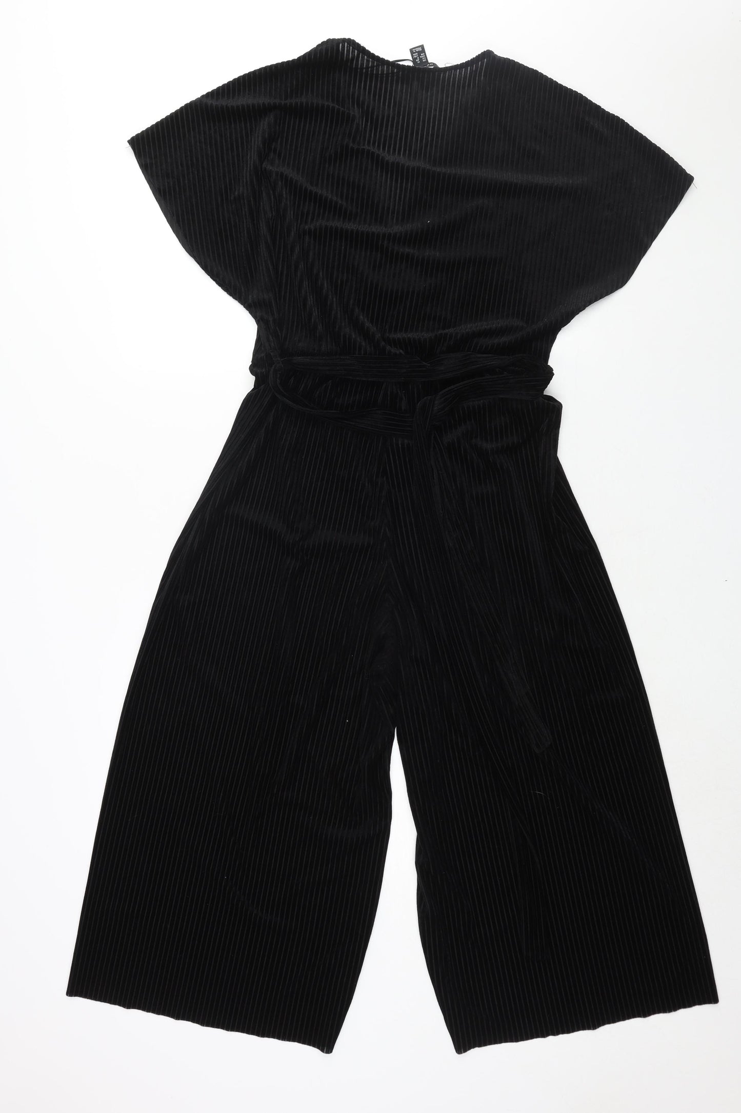 New Look Womens Black Polyester Jumpsuit One-Piece Size 12 L21 in Pullover - Belted