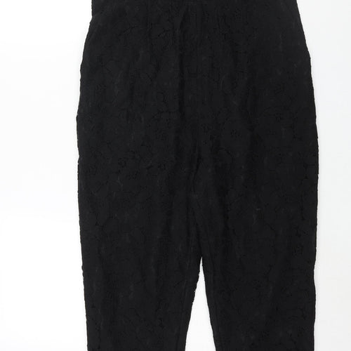 NEXT Womens Black Nylon Jumpsuit One-Piece Size 14 L23 in Zip