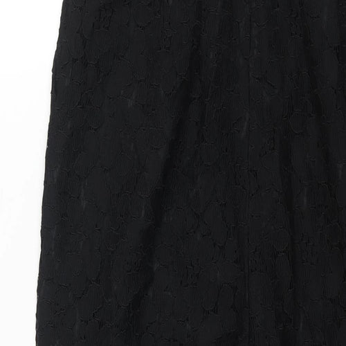 NEXT Womens Black Nylon Jumpsuit One-Piece Size 14 L23 in Zip