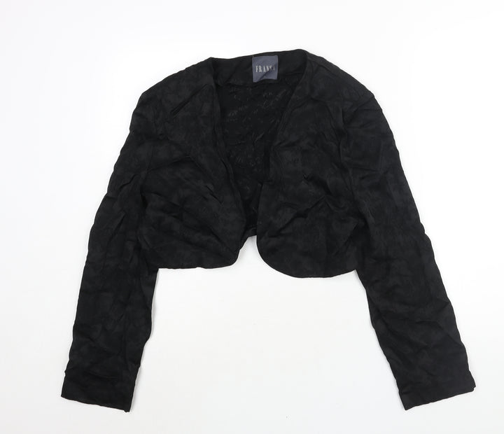 Fransa Womens Black Floral Jacket Size XL