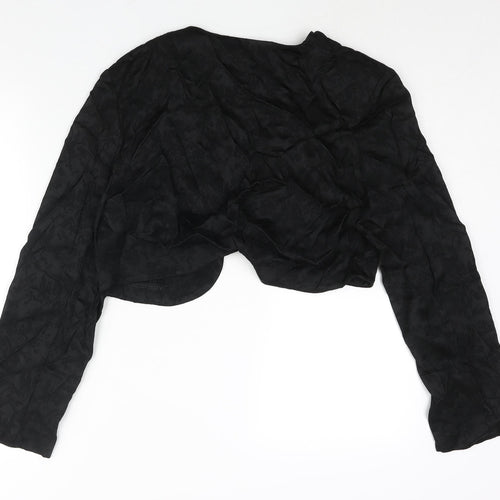 Fransa Womens Black Floral Jacket Size XL