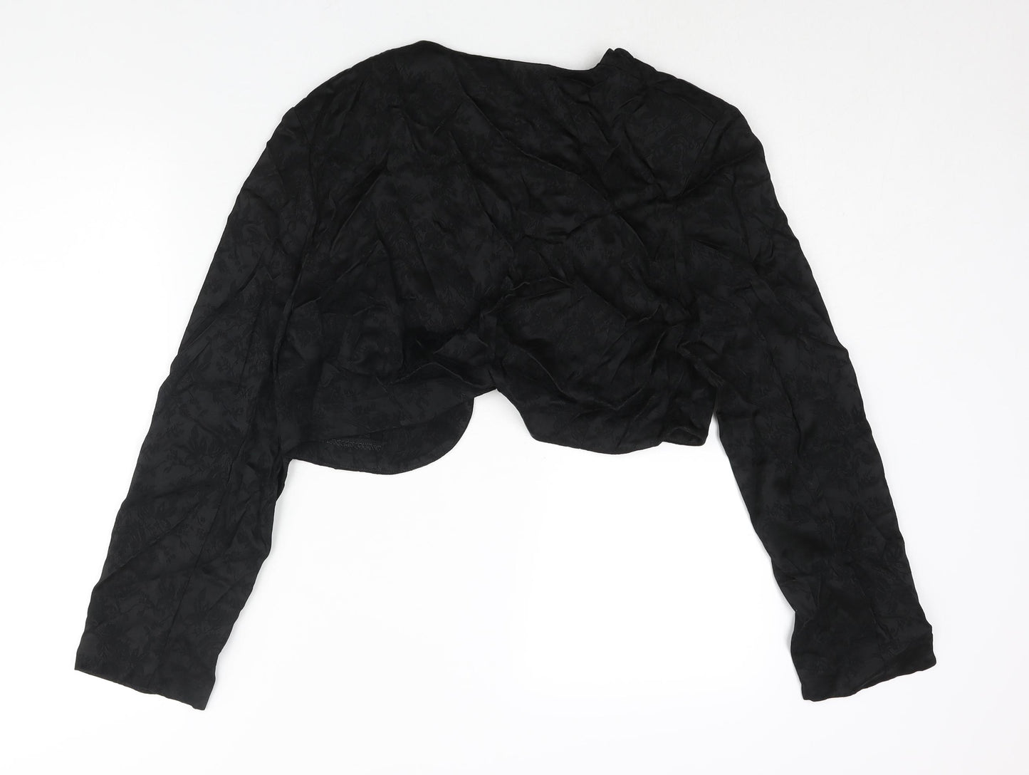 Fransa Womens Black Floral Jacket Size XL