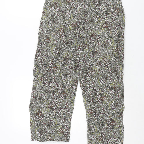 Zara Womens Multicoloured Geometric Polyester Harem Trousers Size M L21 in Regular Drawstring