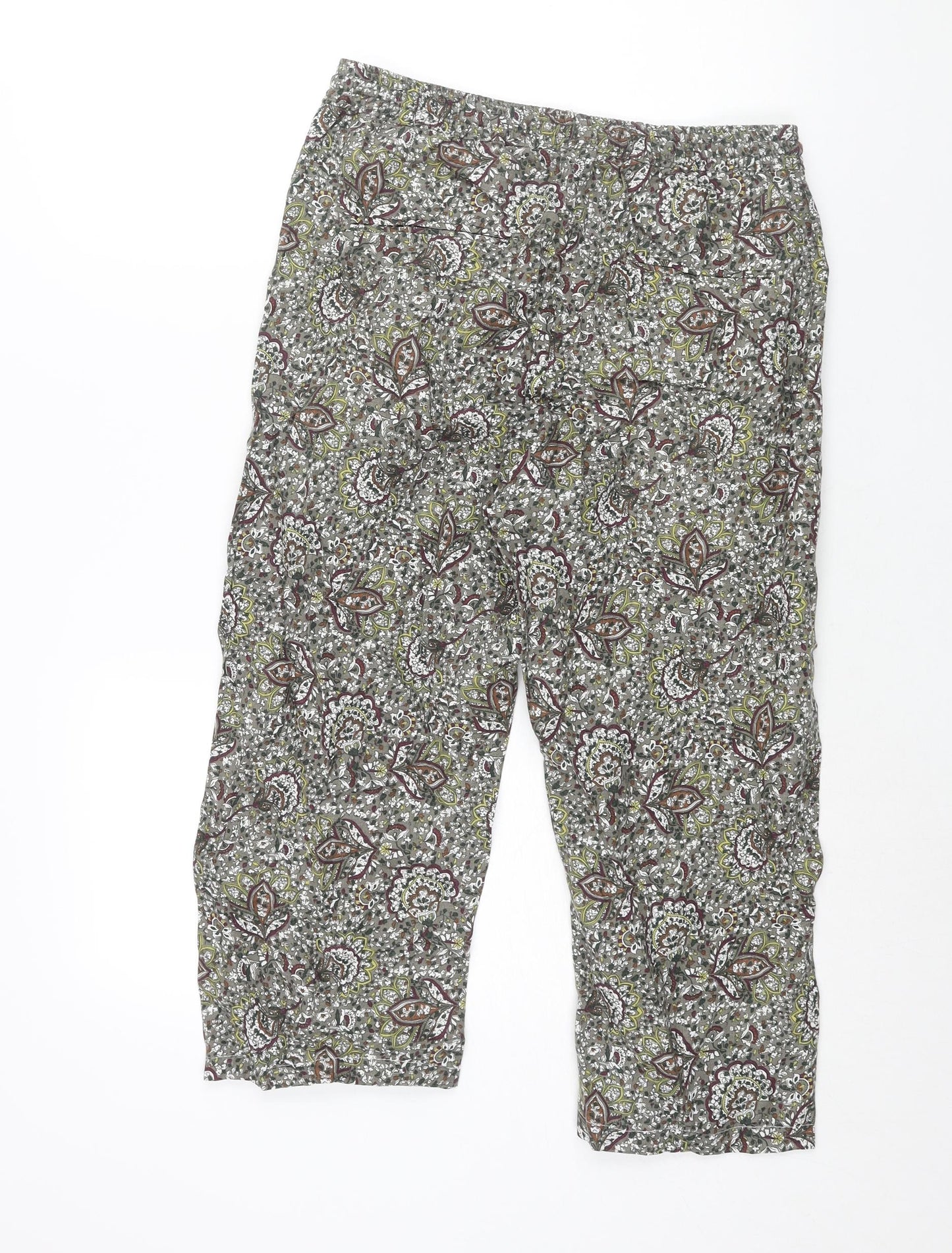 Zara Womens Multicoloured Geometric Polyester Harem Trousers Size M L21 in Regular Drawstring