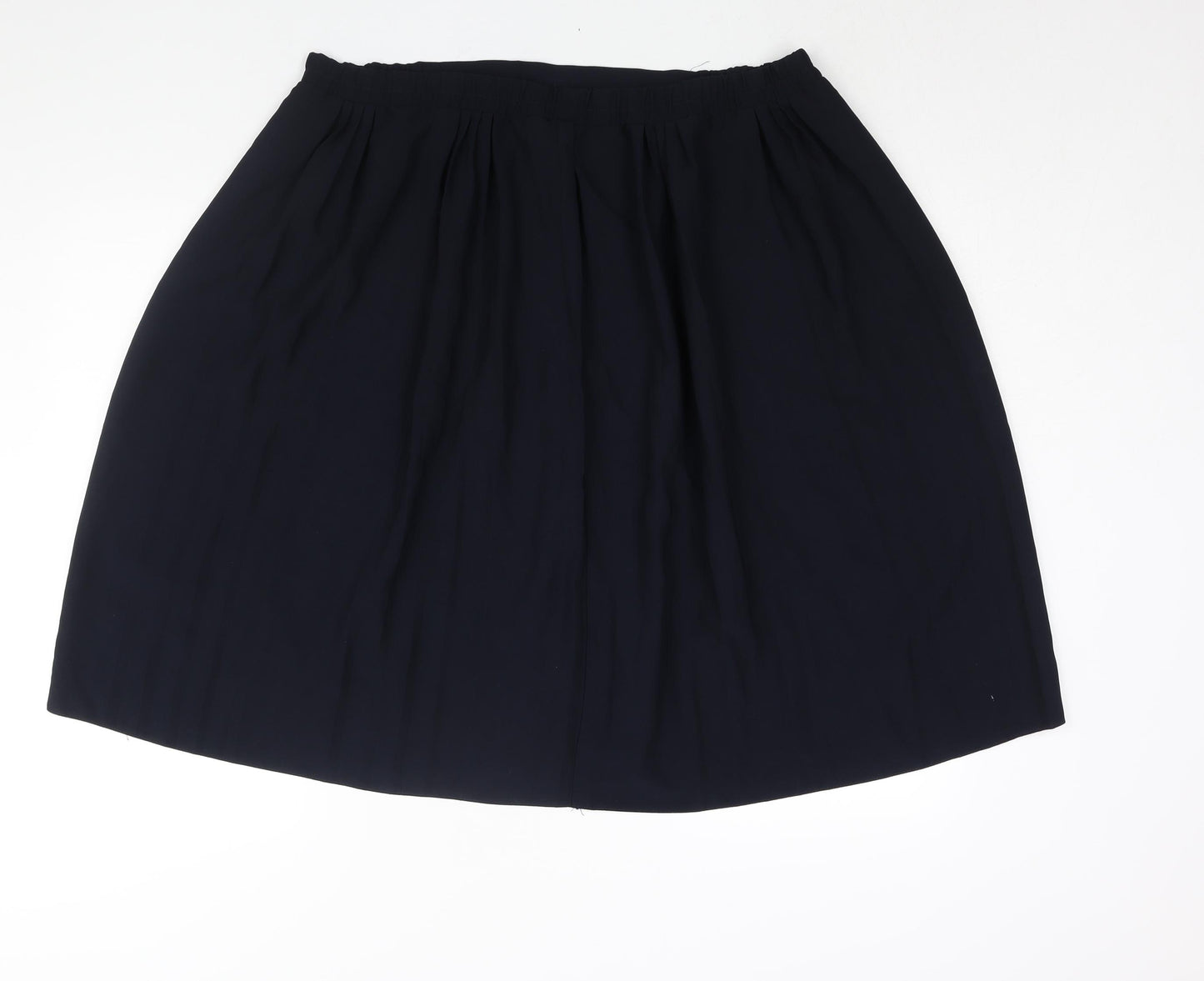 Bonmarché Womens Blue Polyester Pleated Skirt Size 18 - Button Detail