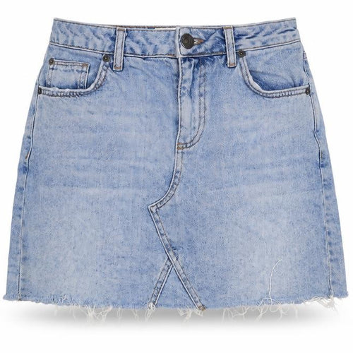BDG Womens Blue Cotton A-Line Skirt Size S Zip