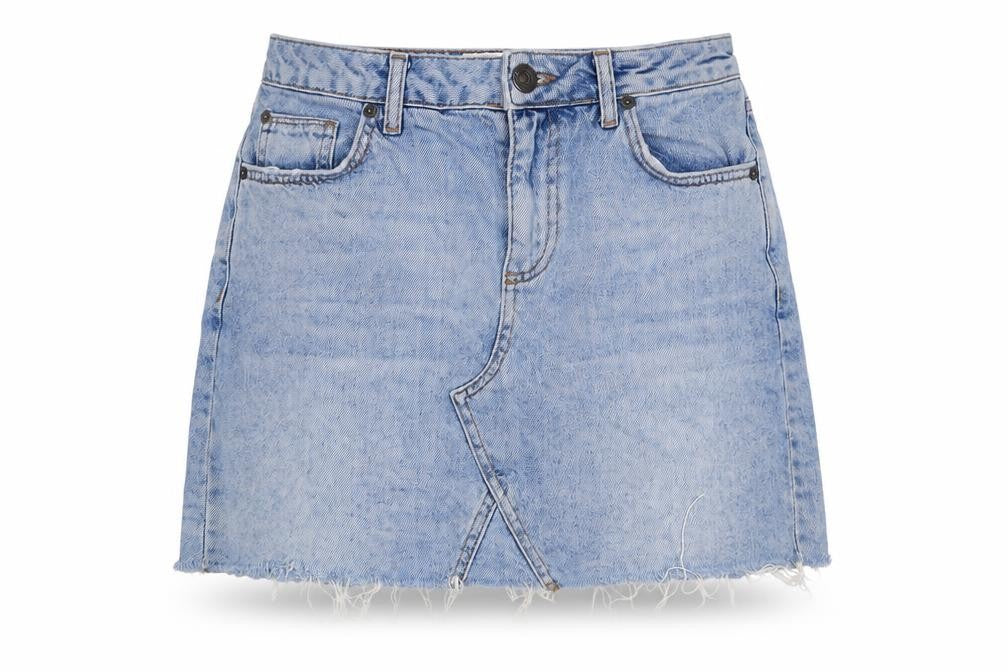 BDG Womens Blue Cotton A-Line Skirt Size S Zip