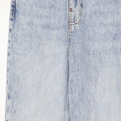 River Island Womens Blue Cotton Straight Jeans Size 6 L32 in Regular Zip