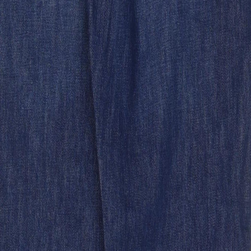 Sézane Mens Blue Cotton Straight Jeans Size 32 in L30 in Regular Zip