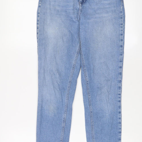 ASOS Womens Blue Cotton Straight Jeans Size 28 in L30 in Regular Zip