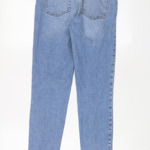 ASOS Womens Blue Cotton Straight Jeans Size 28 in L30 in Regular Zip
