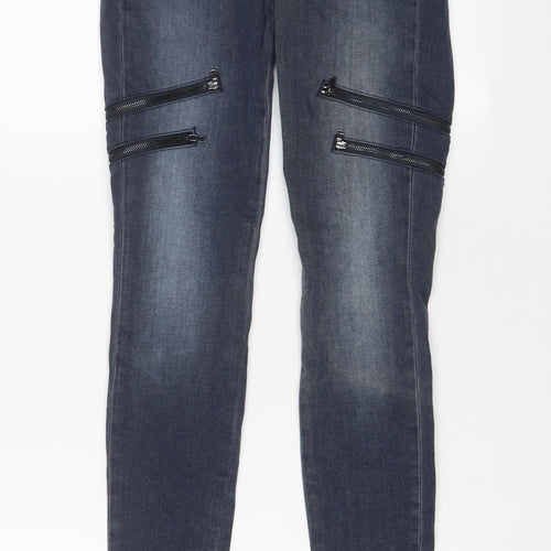 J Brand Womens Grey Cotton Skinny Jeans Size 24 in L28 in Regular Zip - Zip Pockets