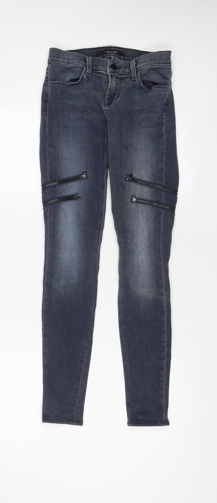 J Brand Womens Grey Cotton Skinny Jeans Size 24 in L28 in Regular Zip - Zip Pockets