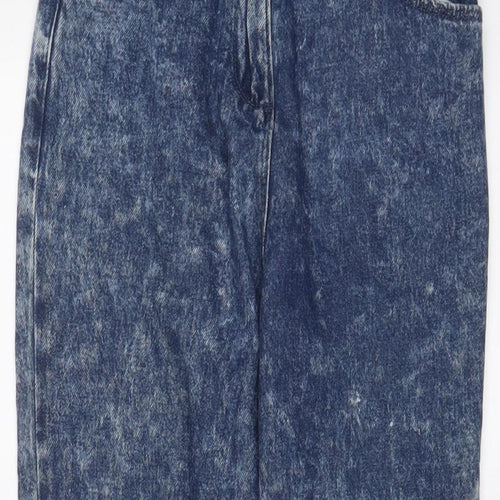 NEXT Girls Blue Cotton Straight Jeans Size 11 Years L23 in Regular Zip