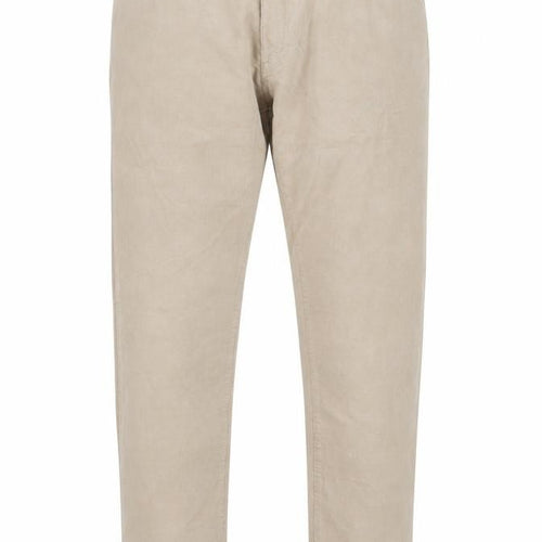 Marks and Spencer Mens Beige Cotton Trousers Size 40 in L33 in Slim Zip - Long Leg