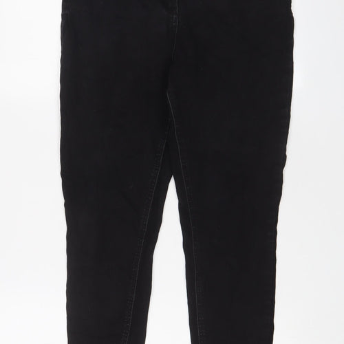 Papaya Womens Black Cotton Skinny Jeans Size 16 L27 in Regular Zip