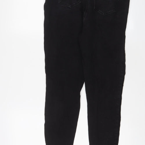 Papaya Womens Black Cotton Skinny Jeans Size 16 L27 in Regular Zip