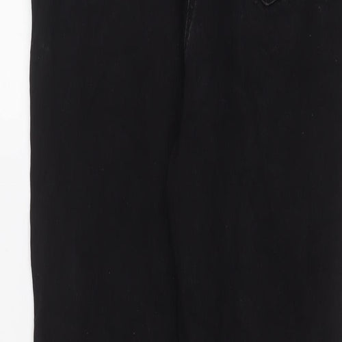Papaya Womens Black Cotton Skinny Jeans Size 16 L27 in Regular Zip